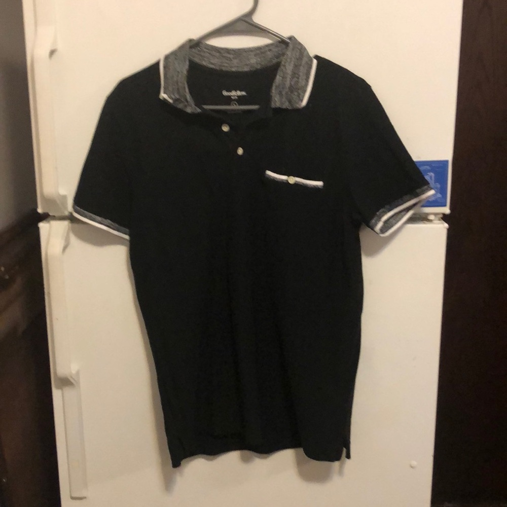 Black Polo with white accents